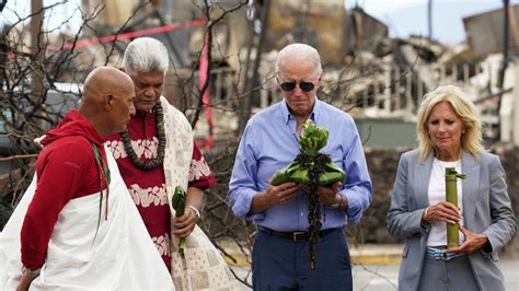 President Biden pledges immediate help for Hawaii wildfires survivors. Follow live updates